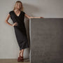 Deep V Double Layer Dress in Black | James Perse Los Angeles