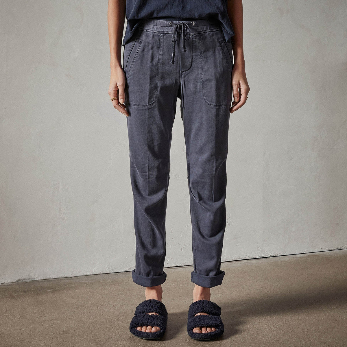 Soft Drape Pant in Blue Oil | James Perse Los Angeles