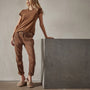 Soft Drape Pant in Gingerbread Pigment | James Perse Los Angeles
