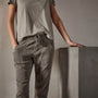 Soft Drape Pant in River Rock Pigment | James Perse Los Angeles 