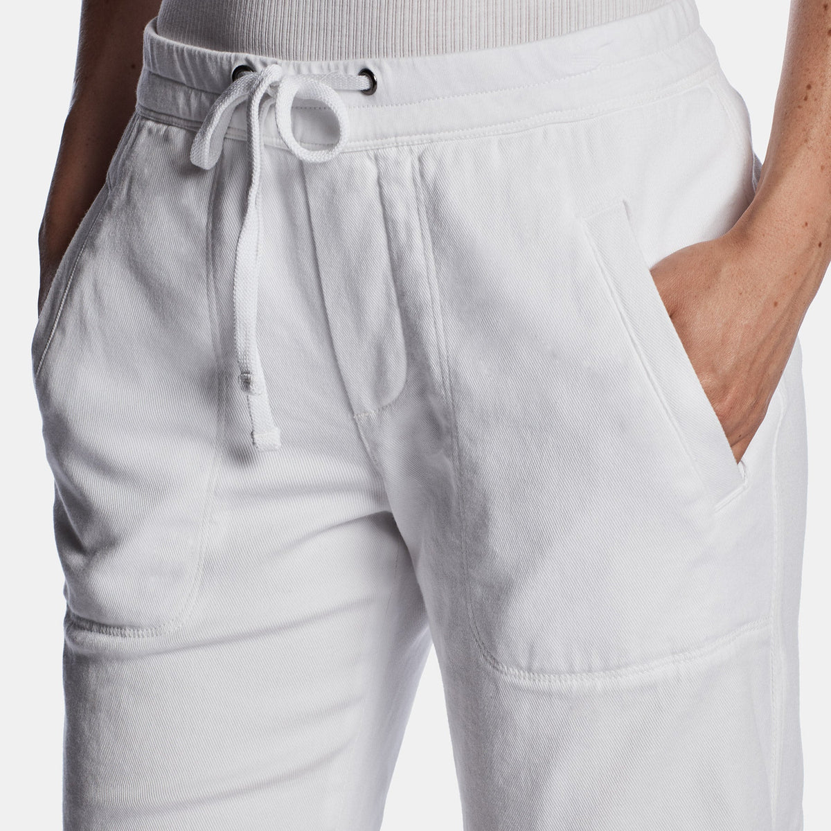 Soft Drape Utility Short - White | James Perse Los Angeles