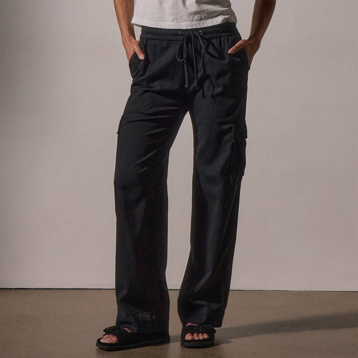 Relaxed Pant in Black | James Perse Los Angeles