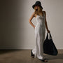 Lightweight Linen Wide Leg Pant in White | James Perse Los Angeles