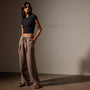 Wide Leg Relaxed Linen Pant in Cargo Pigment | James Perse Los Angeles