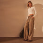 Wide Leg Relaxed Linen Pant in Cashew Pigment | James Perse Los Angeles