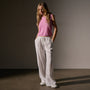 Wide Leg Relaxed Linen Pant in White | James Perse Los Angeles
