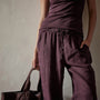Lightweight Linen Pant in Eggplant | James Perse Los Angeles