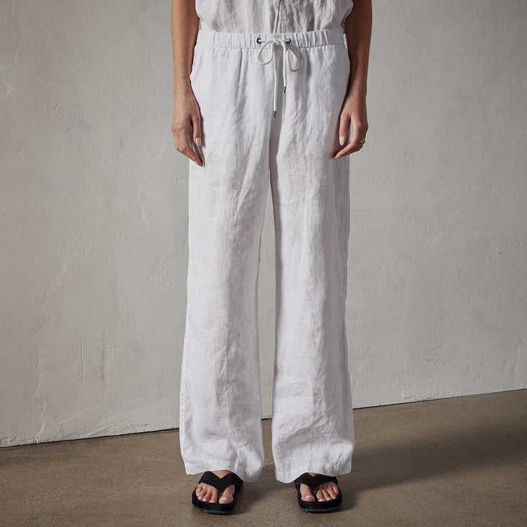 Lightweight Linen Pant in White | James Perse Los Angeles 