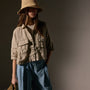 Pocket Cropped Shirt in Overcast Pigment | James Perse Los Angeles