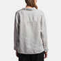 Canvas Linen Boxy Shirt In Silver | James Perse Los Angeles