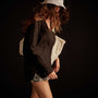 Open Collar Linen Shirt - Black | James Perse Los Angeles