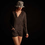 Lightweight Linen Hooded Tunic - Magma Pigment | James Perse Los Angeles