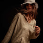 Lightweight Linen Hooded Tunic - Mineral Pigment | James Perse Los Angeles