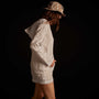 Lightweight Linen Hooded Tunic - White | James Perse Los Angeles