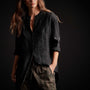 Lightweight Linen Shirt - Black | James Perse Los Angeles