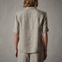 Lightweight Linen Short Sleeve Shirt in Silt Pigment | James Perse Los Angeles