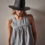 Gathered Linen Top in Breeze Pigment | James Perse Los Angeles