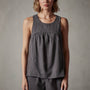 Gathered Linen Top in Magma Pigment | James Perse Los Angeles