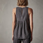 Gathered Linen Top in Magma Pigment | James Perse Los Angeles