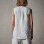 Double Dye Sleeveless Linen Shirt in Memory Pigment | James Perse Los Angeles