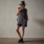 Double Dye Sleeveless Linen Shirt in Magma Pigment | James Perse Los Angeles