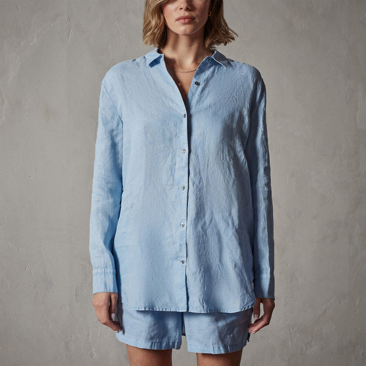 Lightweight Linen Shirt in Delta Pigment | James Perse Los Angeles