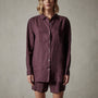 Lightweight Linen Shirt in Eggplant | James Perse Los Angeles
