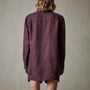 Lightweight Linen Shirt in Eggplant | James Perse Los Angeles
