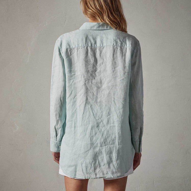 Lightweight Linen Shirt in Ocean Spray Pigment | James Perse Los Angeles 