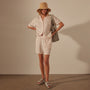 Cotton Linen Twill Boxy Fit Shirt in Zephyr Pigment | James Perse Los Angeles