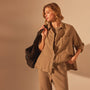 Garment Dyed Linen Shirt in Cashew Pigment | James Perse Los Angeles