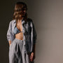 Linen Oversized Shirt in Grey Sky Pigment | James Perse Los Angeles