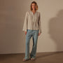 Pin Tuck Linen Top in Salt Pigment | James Perse Los Angeles