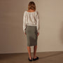 Linen Gathered Blouse in White | James Perse Los Angeles