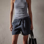 Lightweight Linen Short in Blue Oil | James Perse Los Angeles