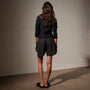 Relaxed Fit Linen Short in Black | James Perse Los Angeles