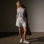 Relaxed Fit Linen Short in White | James Perse Los Angeles