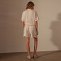 Relaxed Fit Linen Short in Zephyr Pigment | James Perse Los Angeles