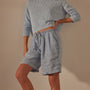 Pleated Linen Bermuda Short in Open Sky Pigment | James Perse Los Angeles