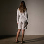 Pleated Linen Bermuda Short in White | James Perse Los Angeles