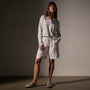 Pleated Linen Bermuda Short in White | James Perse Los Angeles