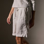 Pleated Linen Bermuda Short in White | James Perse Los Angeles