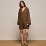 Lightweight Linen Tunic Dress in Cocoa Pigment | James Perse Los Angeles