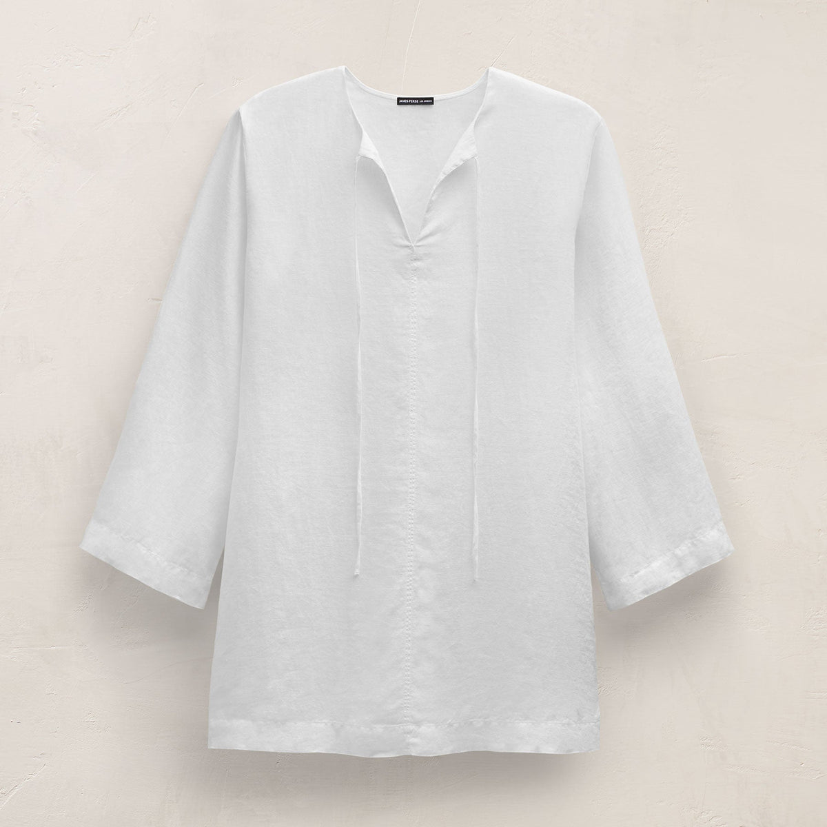 Lightweight Linen Tunic Dress in White | James Perse Los Angeles