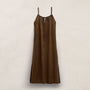 Lightweight Linen Strappy Cami Dress In Cocoa Pigment | James Perse Los Angeles