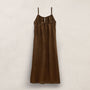 Lightweight Linen Strappy Cami Dress In Cocoa Pigment | James Perse Los Angeles
