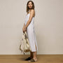 Lightweight Linen Strappy Cami Dress in White | James Perse Los Angeles