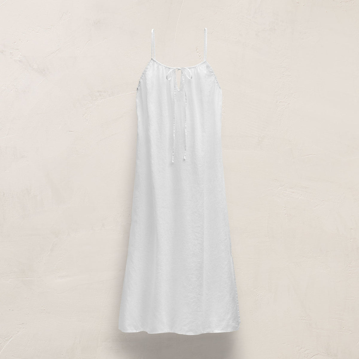 Lightweight Linen Strappy Cami Dress in White | James Perse Los Angeles