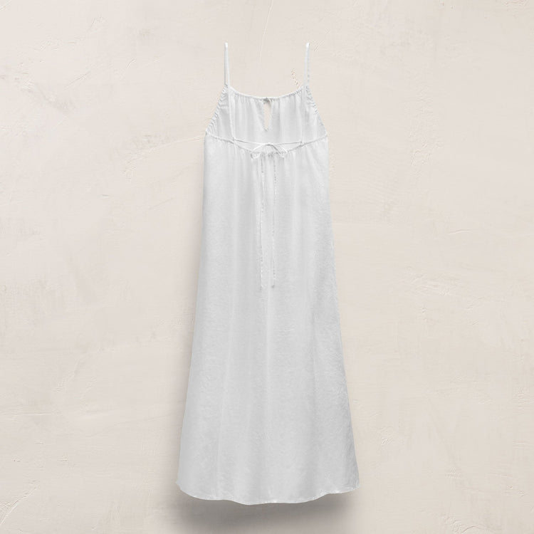 Lightweight Linen Strappy Cami Dress in White | James Perse Los Angeles