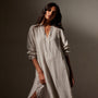 Lightweight Linen Dress in Salt Pigment | James Perse Los Angeles